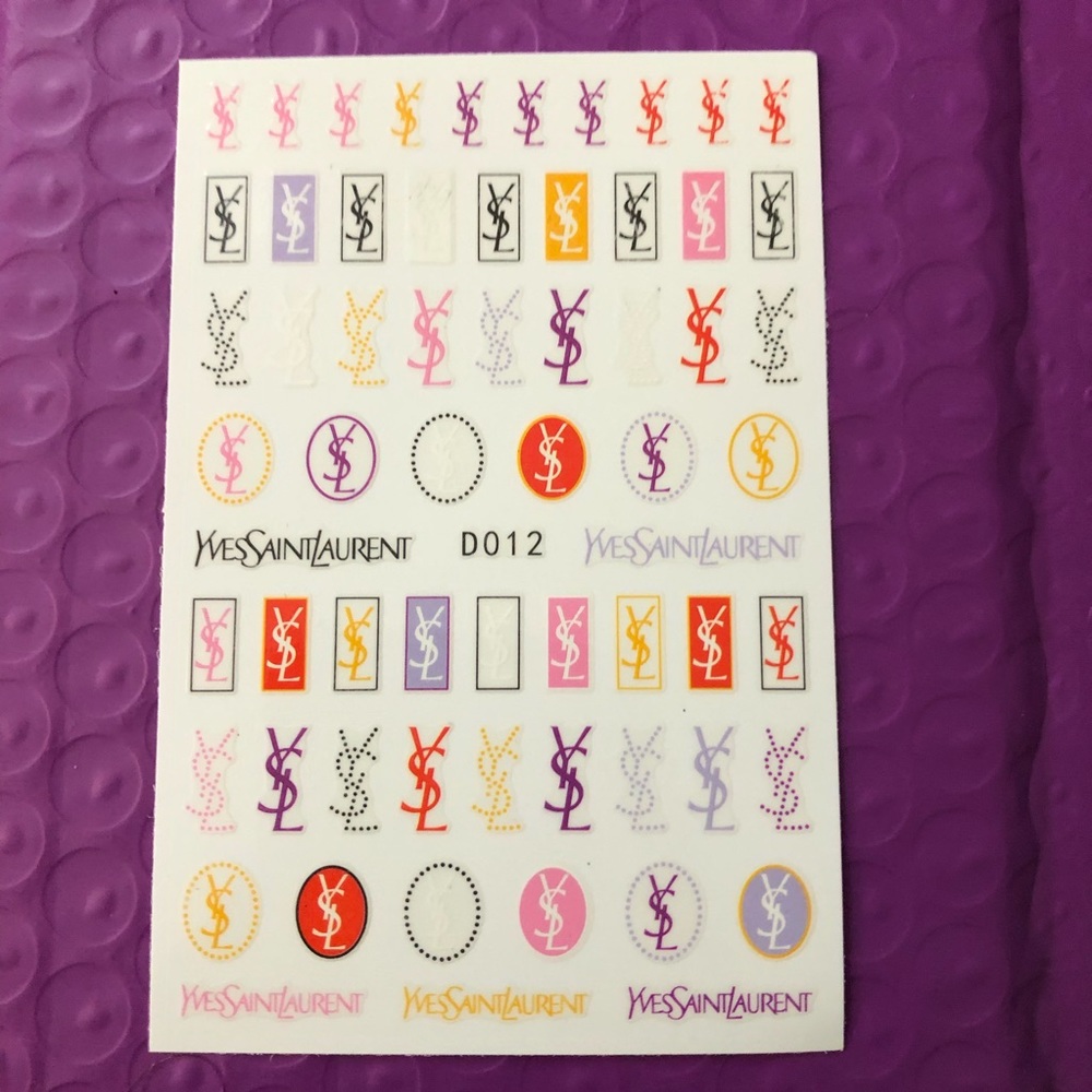 Saint Laurent nail decal stickers